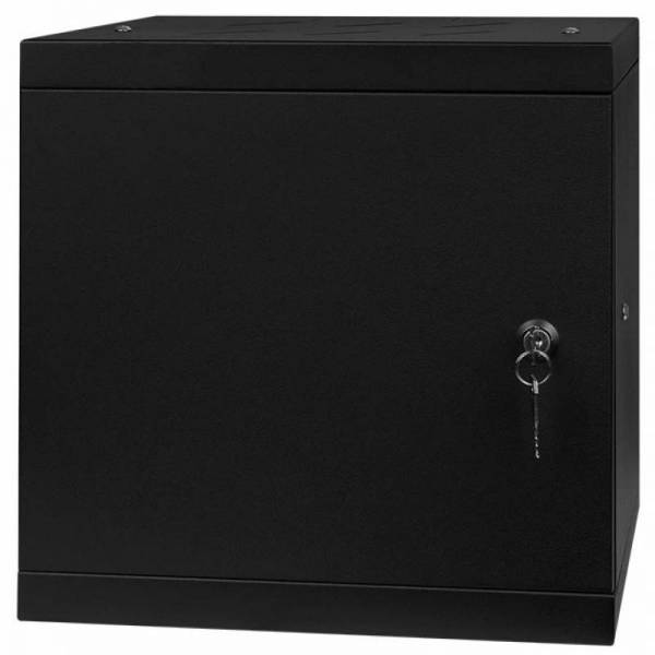 Armadio rack 10" 6U, 300mm, porta piena, nero