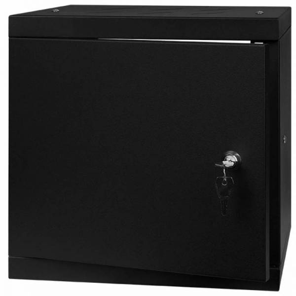 Armadio rack 10" 6U, 300mm, porta piena, nero