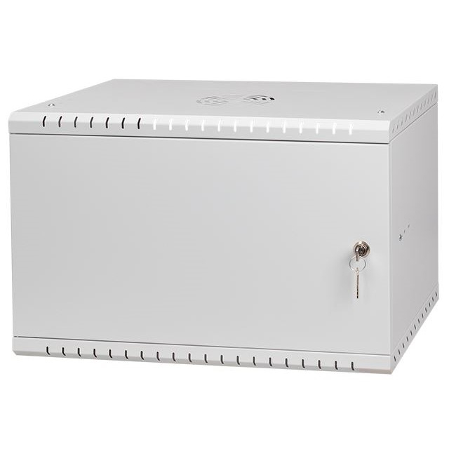 Armadio rack 19" 6U, 350mm, Porta in metallo, grigio