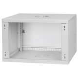 Armadio rack 19" 6U, 350mm, Porta in metallo, grigio