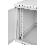 Armadio rack 19" 6U, 350mm, Porta in metallo, grigio