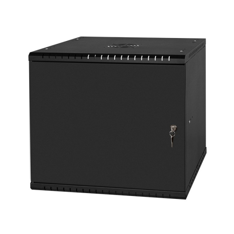 Armadio rack 19" 9U, 450mm, Porta in metallo, nero