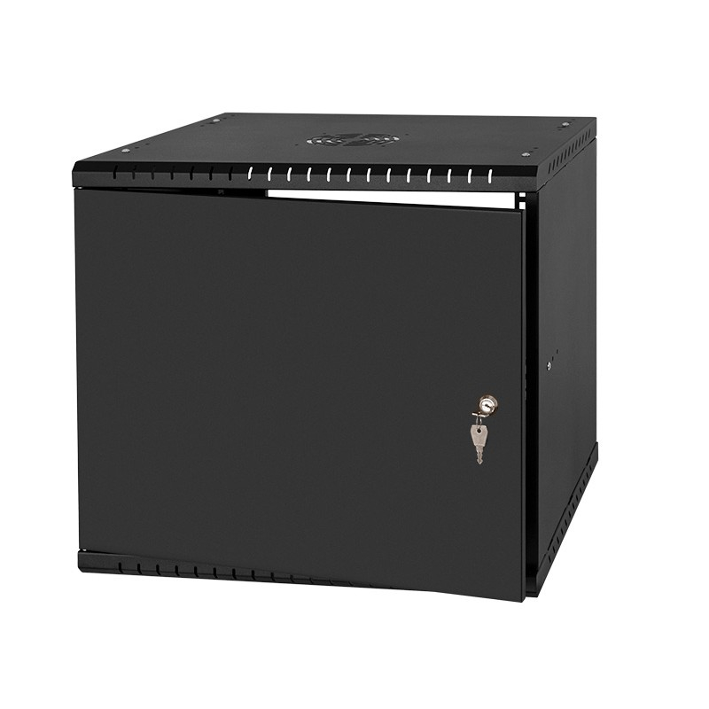 Armadio rack 19" 9U, 450mm, Porta in metallo, nero