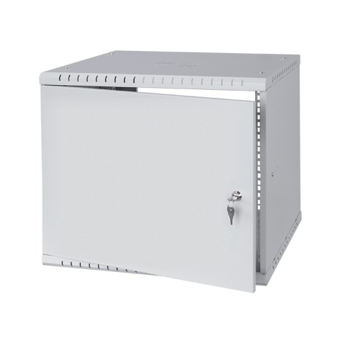 Armadio rack 19" 9U, 450mm, Porta in metallo, grigio