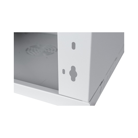 Armadio rack 19" 9U, 450mm, Porta in metallo, grigio