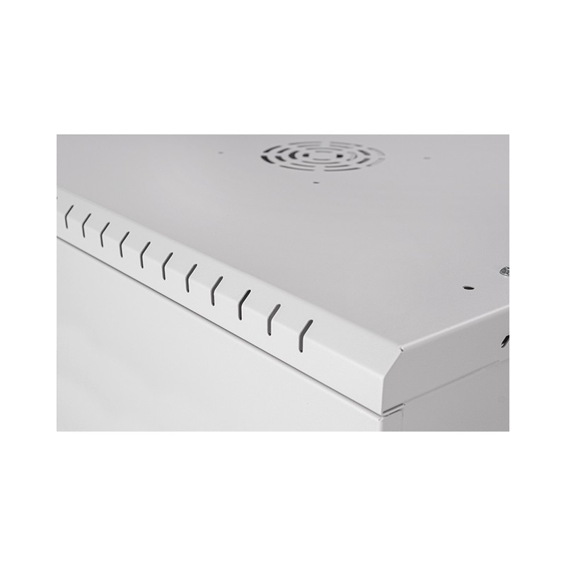 Armadio rack 19" 9U, 450mm, Porta in metallo, grigio