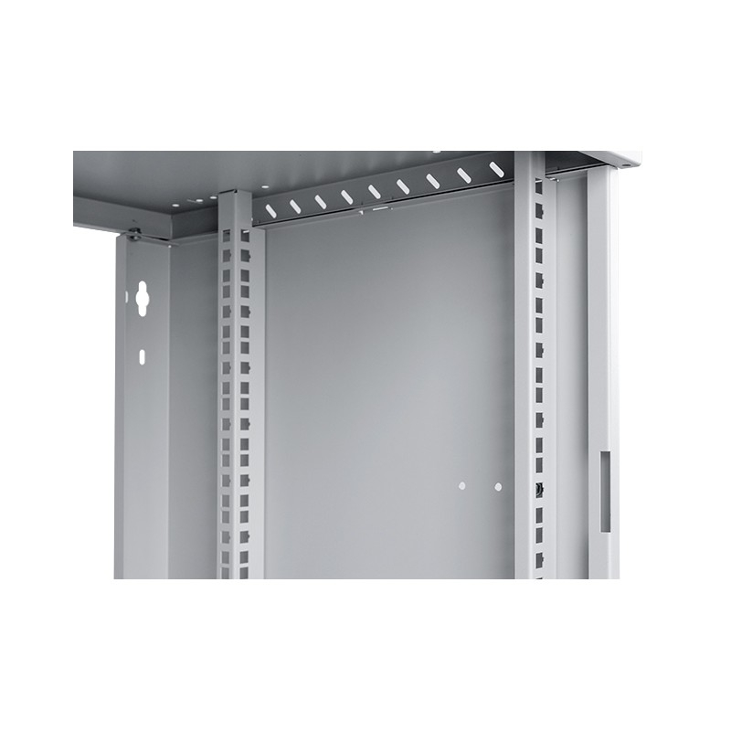 Armadio rack 19" 9U, 450mm, Porta in metallo, grigio