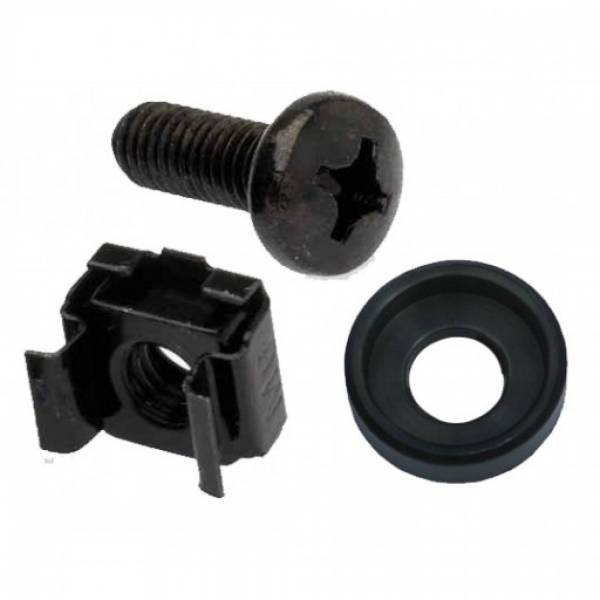 50 Confezione di viti nere M6 Cage Nuts 19"
