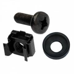 50 Confezione di viti nere M6 Cage Nuts 19"