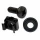 50 Confezione di viti nere M6 Cage Nuts 19"