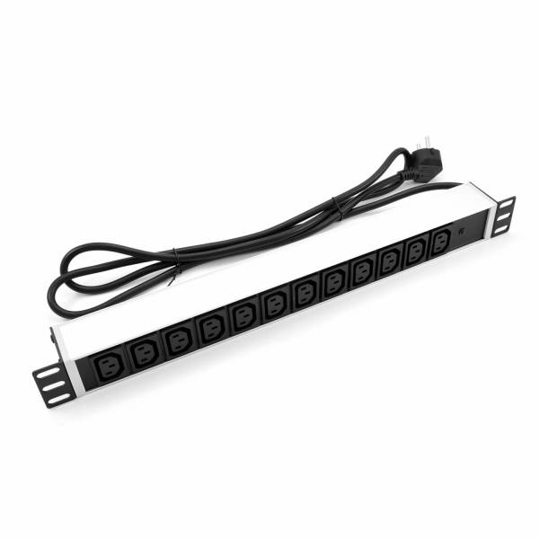 19" PDU Pannello 12-port (C13), spina di UE