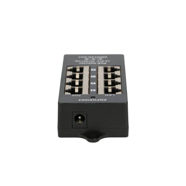 POE Iniettore 4 porte cassa nera