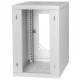 Armadio rack 10" 9U, 300mm, porta in vetro, grigio