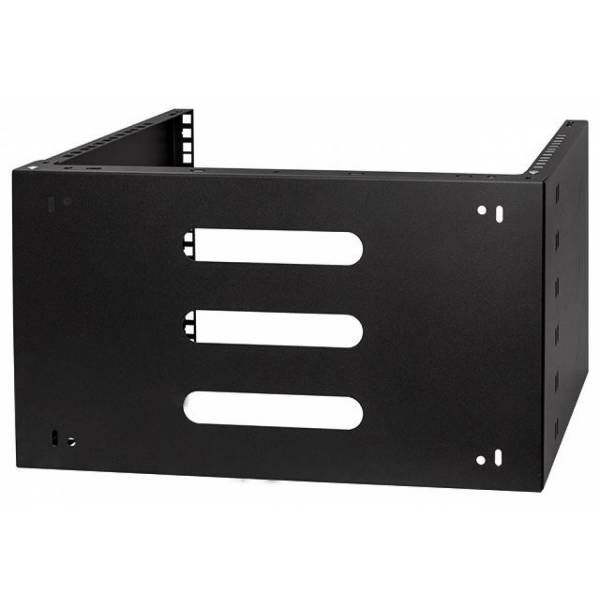Supporto rack fissato al muro 19" 6U, 330mm, Nero
