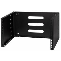 Supporto rack fissato al muro 19" 6U, 330mm, Nero
