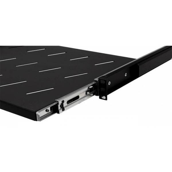 Ripiano estraibile 19" 1U, 350mm, Nero