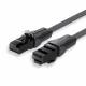 Cavo patch piatto UTP Cat6 0.75m nero