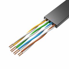 Cavo patch piatto UTP Cat6 0.75m nero