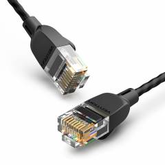 Cavo patch sottile UTP Cat6A 0.5m nero