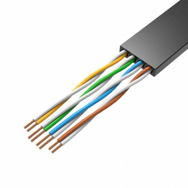Cavo patch piatto UTP Cat6 15m nero