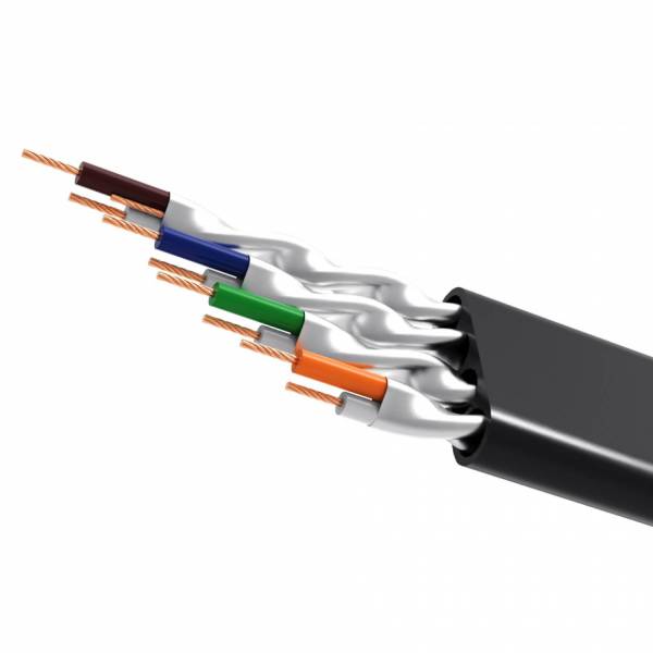 Cavo patch piatto di estensione Cat7 2m nero