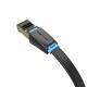 Cavo patch piatto Cat8 1m nero