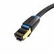 Cavo patch piatto Cat8 1m nero