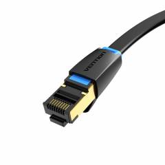 Cavo patch piatto Cat8 1.5m nero