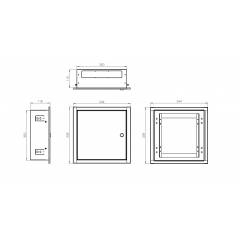 Astuccio da incasso OMP3 Bianco 300x300x120