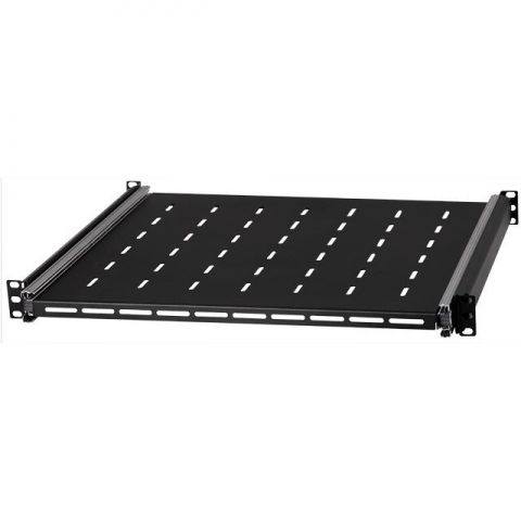 Ripiano estraibile 19" 1U, 450mm, Nero