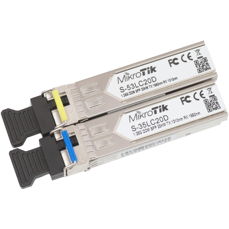 MikroTik 1.25G Bidirectional Single-Mode Module 20Km paio