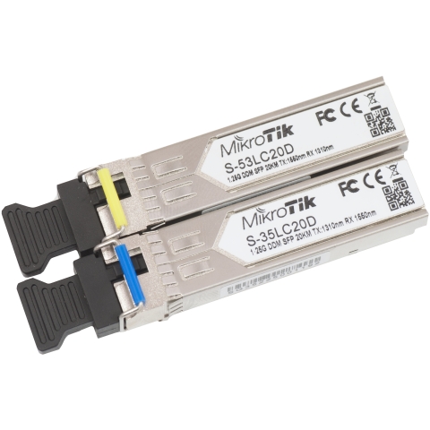 MikroTik 1.25G Bidirectional Single-Mode Module 20Km paio
