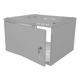 Armadio rack 19" 6U, 450mm, Porta in metallo, grigio