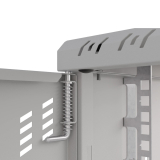 Armadio rack 19" 6U, 450mm, Porta in metallo, grigio