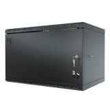 Armadio rack 19" 6U, 350mm, Porta in metallo, nero