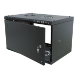 Armadio rack 19" 6U, 350mm, Porta in metallo, nero