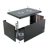 Armadio rack 19" 6U, 350mm, Porta in metallo, nero