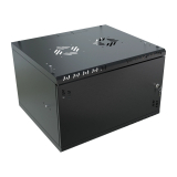 Armadio rack 19" 6U, 450mm, Porta in metallo, nero