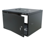 Armadio rack 19" 6U, 450mm, Porta in metallo, nero