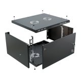 Armadio rack 19" 6U, 450mm, Porta in metallo, nero