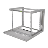 Armadio rack Pro 19" 9U, 450mm, porta in vetro, grigio