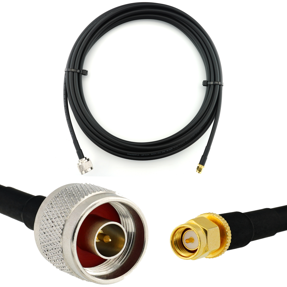 SMA maschio a N maschio 10m cavo coassiale — HF240 (equivalente a LMR240)
