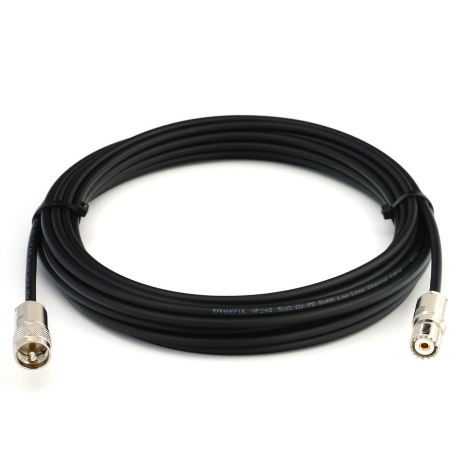 PL259 a SO239 10m cavo coassiale UHF radio CB — HF240 (equivalente a LMR240)