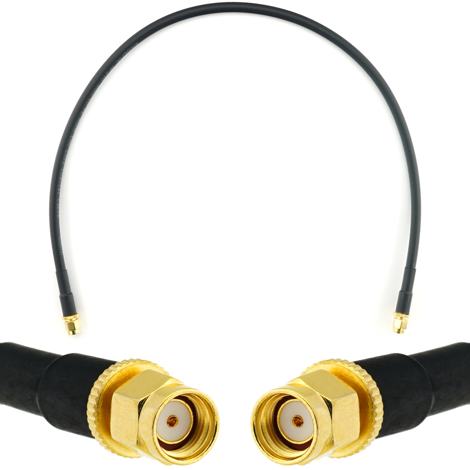 RP-SMA maschio a RP-SMA maschio 50cm cavo coassiale — HF240 (equivalente a LMR240)