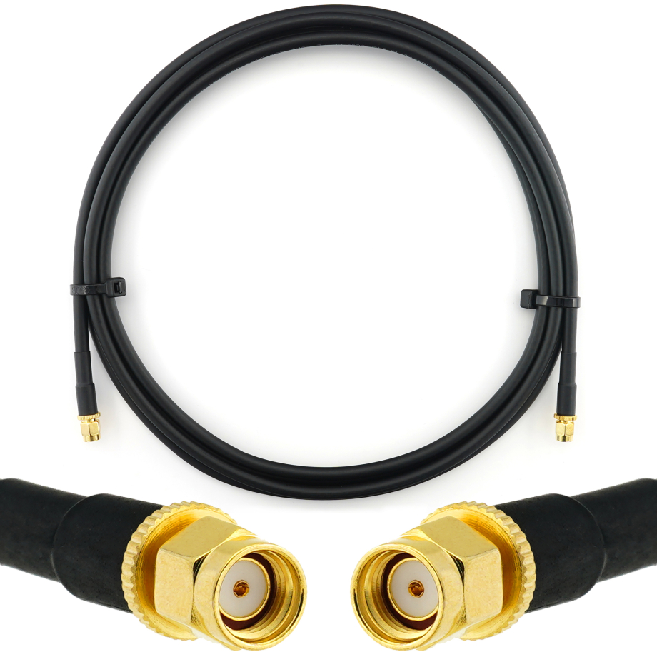 RP-SMA maschio a RP-SMA maschio 3m cavo coassiale — HF240 (equivalente a LMR240)