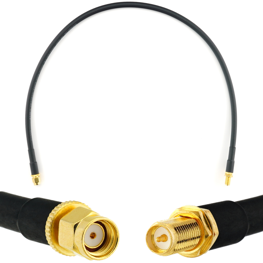 RP-SMA maschio a RP-SMA femmina 50cm cavo coassiale — HF240 (equivalente a LMR240)