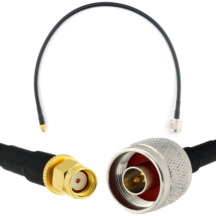 RP-SMA maschio a N maschio 50cm cavo coassiale — HF240 (equivalente a LMR240)