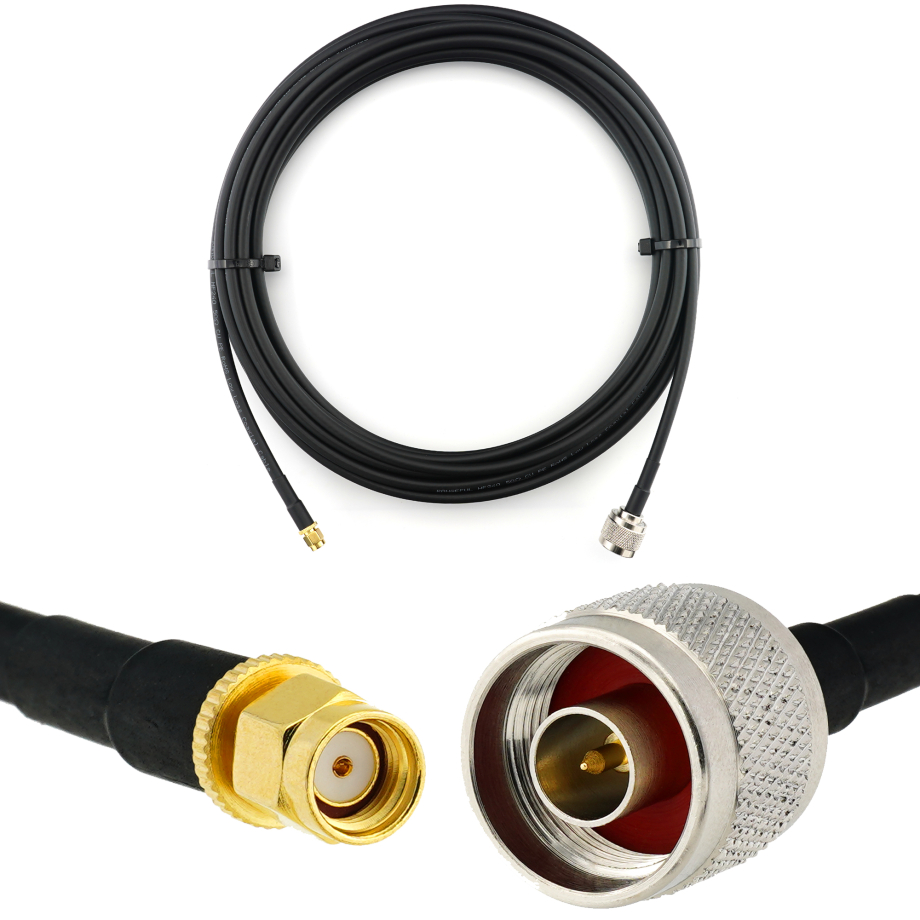RP-SMA maschio a N maschio 5m cavo coassiale — HF240 (equivalente a LMR240)
