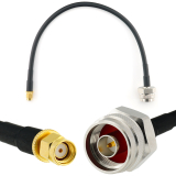 RP-SMA maschio a N maschio Hex 30cm cavo coassiale — HF240 (equivalente a LMR240)