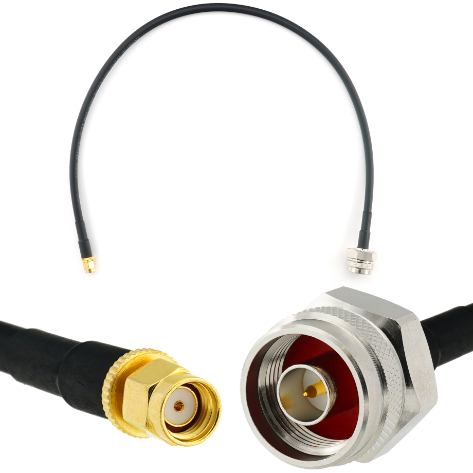 RP-SMA maschio a N maschio Hex 50cm cavo coassiale — HF240 (equivalente a LMR240)